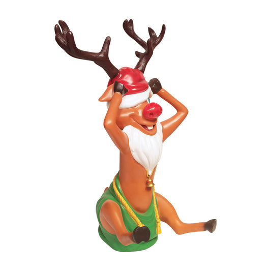 Reindeer Rudolph Santa Life Size Statue