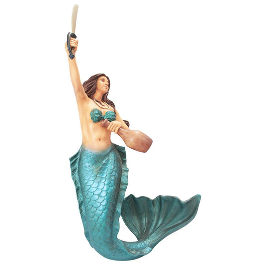 Mermaid Warrior Life Size Statue