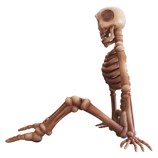 Jumbo Skeleton Sitting Over Sized Statue