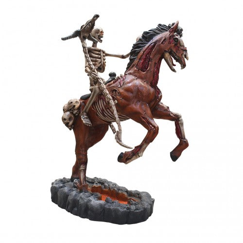 Skeleton Undead Rider And Horse Life Size Statue