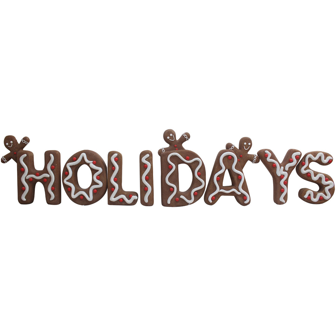 Gingerbread Happy Holidays Cookie Over Sized Statue