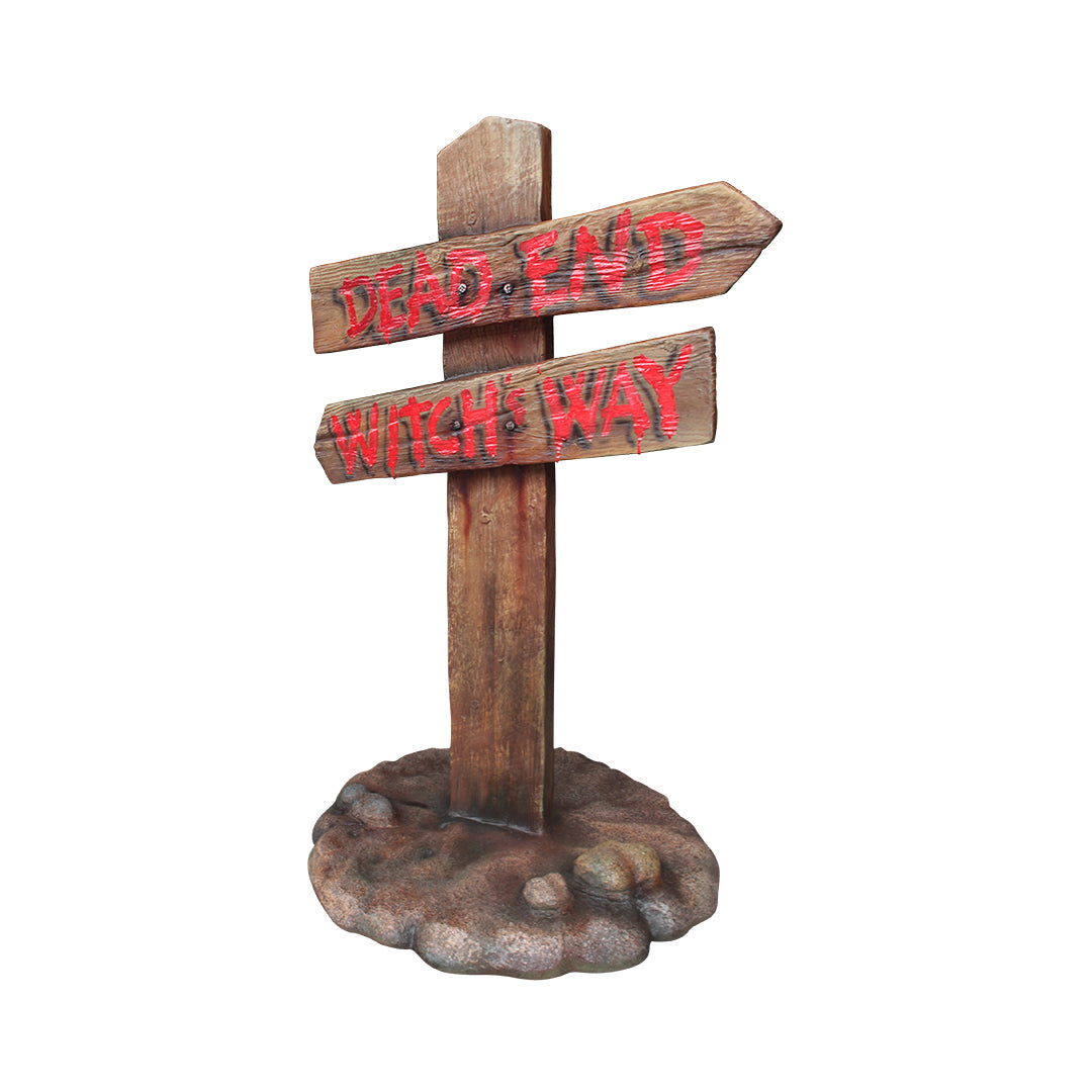 Sign Dead End Halloween Over Sized Statue