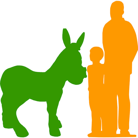 Comic Donkey Life Size Statue