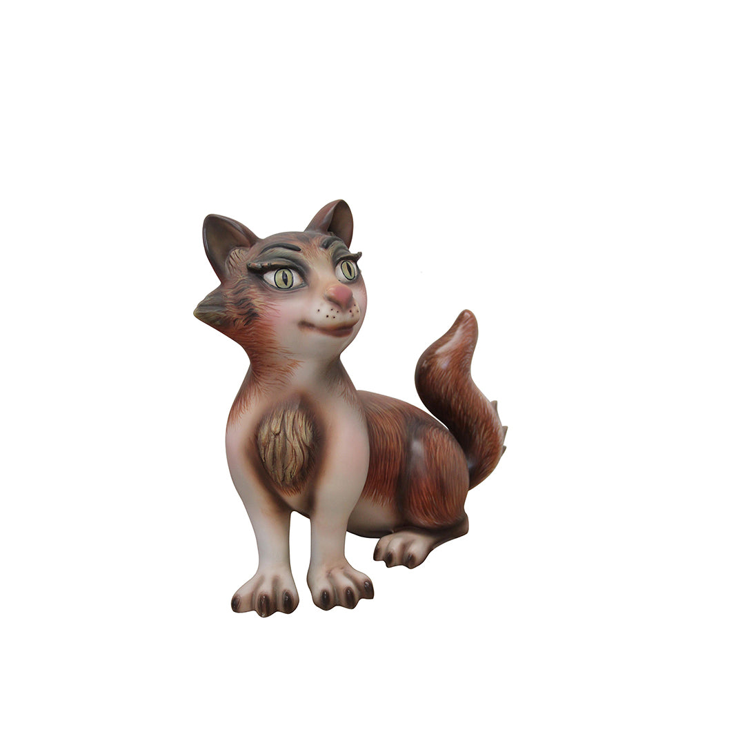 Comic Female Cat Life Size Statue