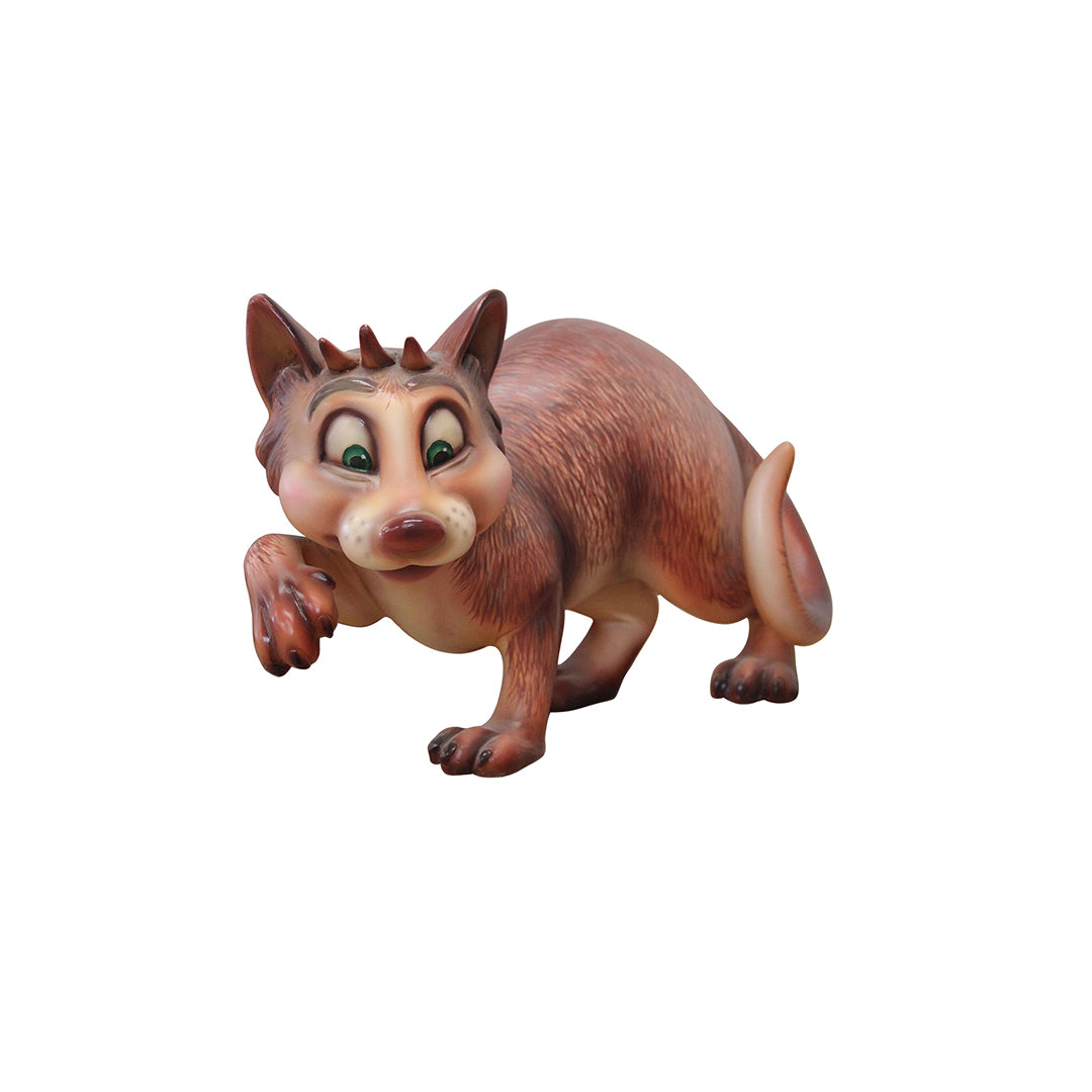 Comic Cat Crouching Life Size Statue