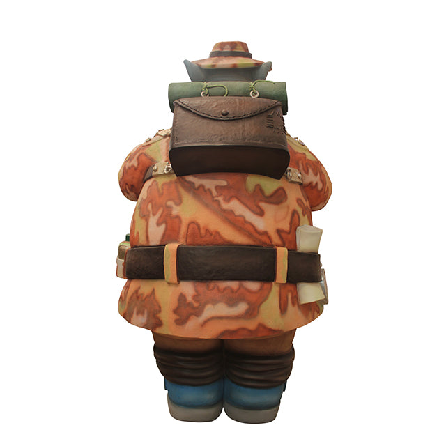 Comic Hippo Explorer Life Size Statue