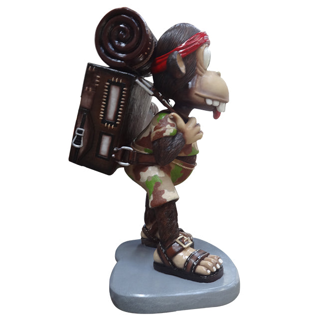 Comic Safari Monkey Life Size Statue