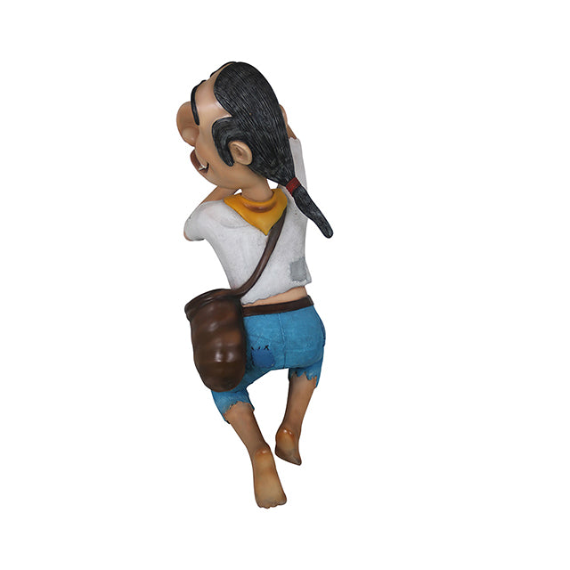 Comic Pirate Santiago Climbing Life Size Statue