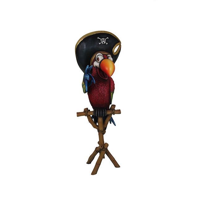 Comic Pirate Parrot With Stand Over Sized Statue