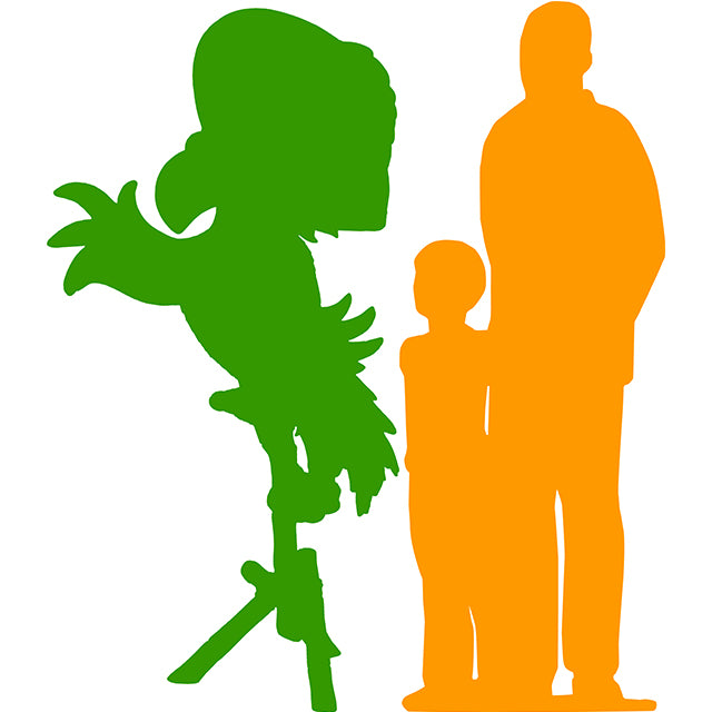 Comic Pirate Parrot With Stand Over Sized Statue