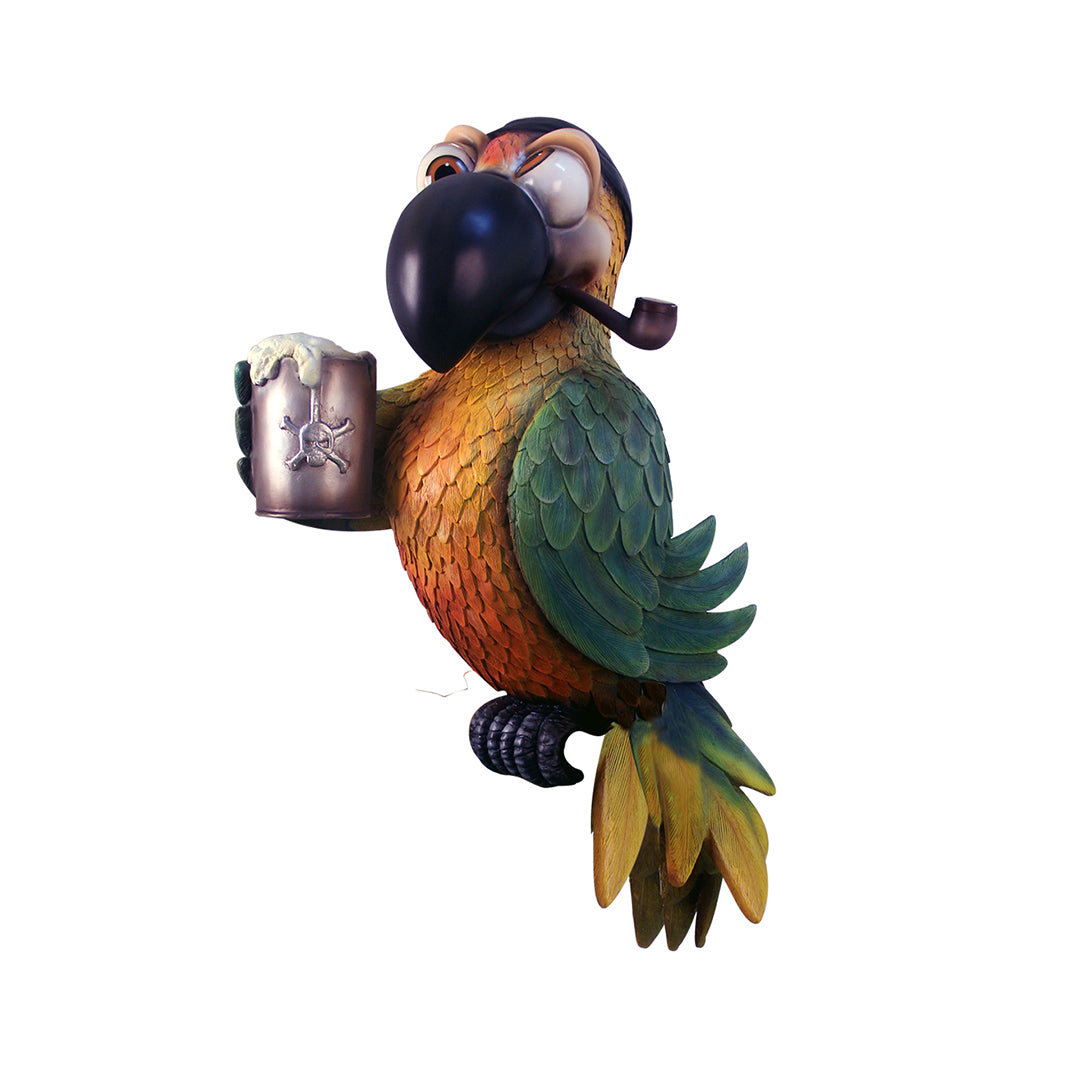 Comic Pirate Parrot No Stand Over Sized Statue