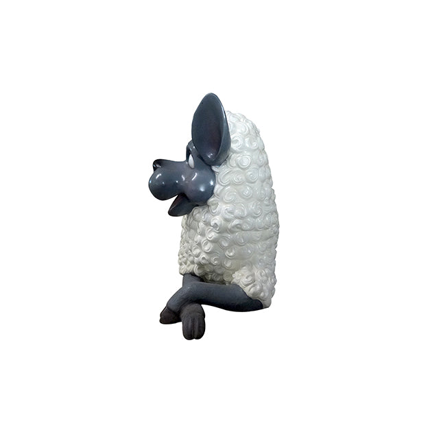 Comic Male Sheep Ear Up Life Size Statue