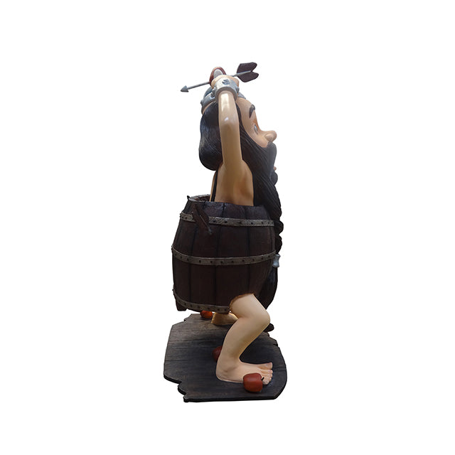 Viking Olaf In Barrel Life Size Statue