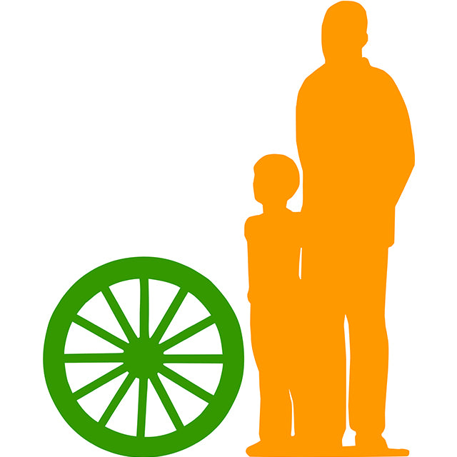 Wagon Wheel Over Sized Statue