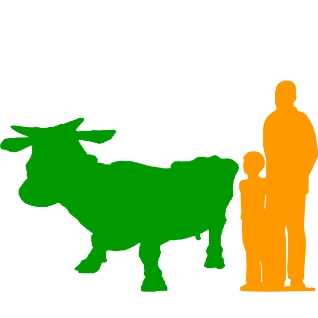 Comic Funny Cow Life Size Statue