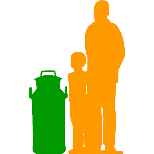 Milk Can Life Size Statue
