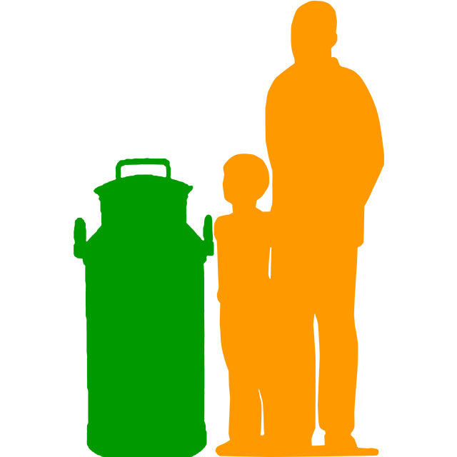 Milk Can Life Size Statue