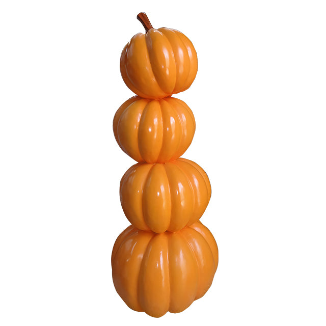 Stacked Pumpkins Tower Over Sized Statue