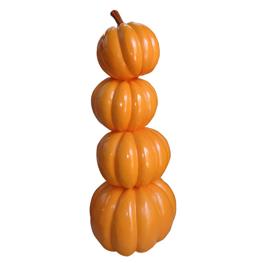 Stacked Pumpkins Tower Over Sized Statue