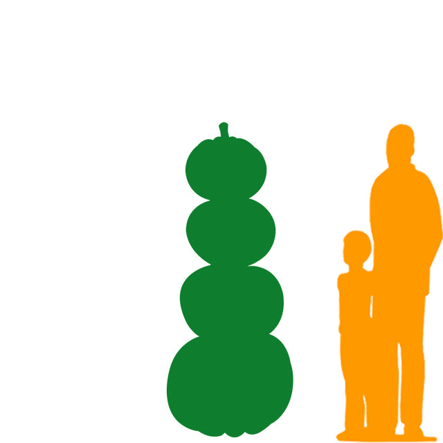 Stacked Pumpkins Tower Over Sized Statue