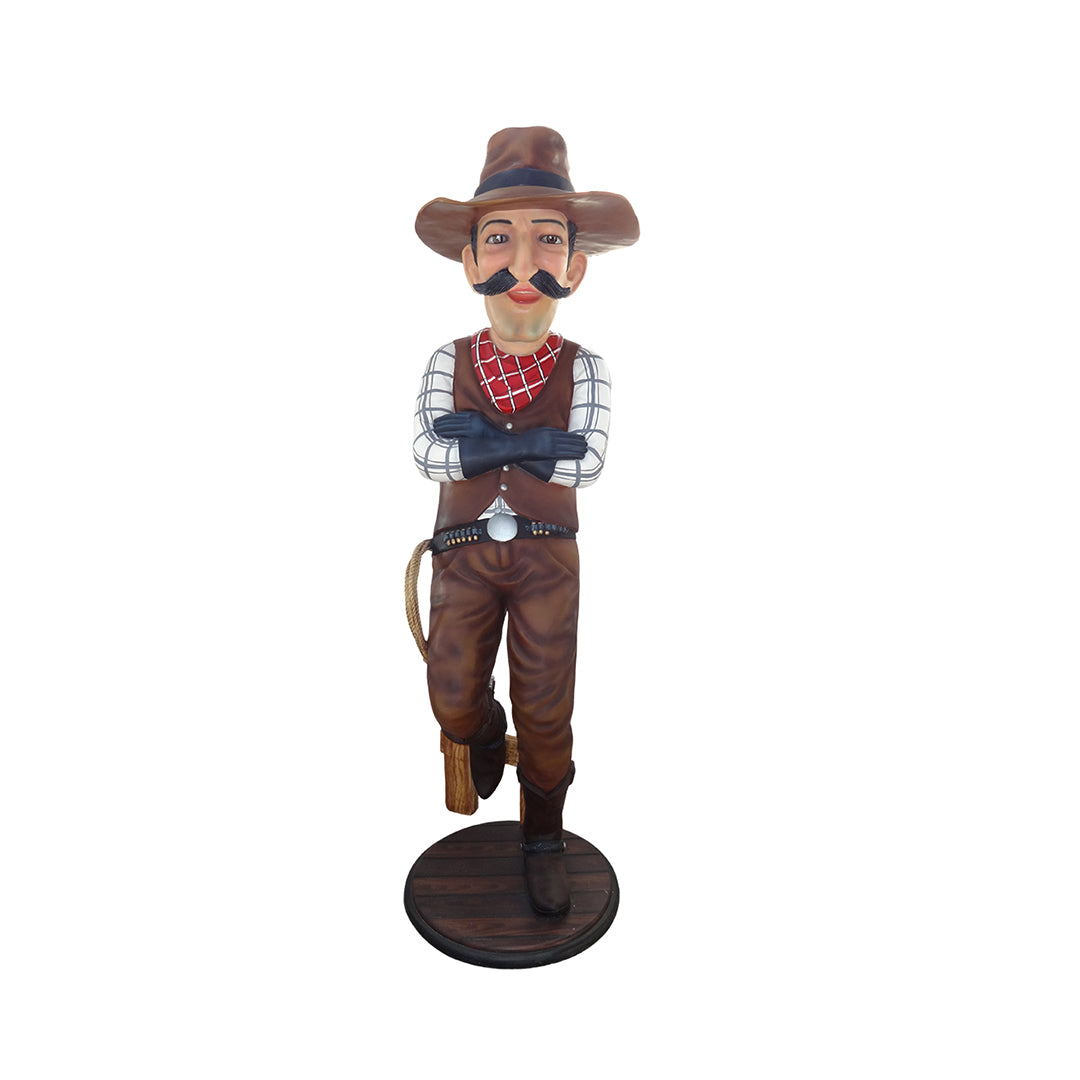 Relaxed Cowboy Life Size Statue