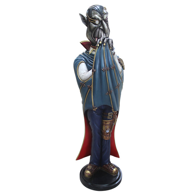 Comic Steampunk Vampire Life Size Halloween Decor Prop Statue
