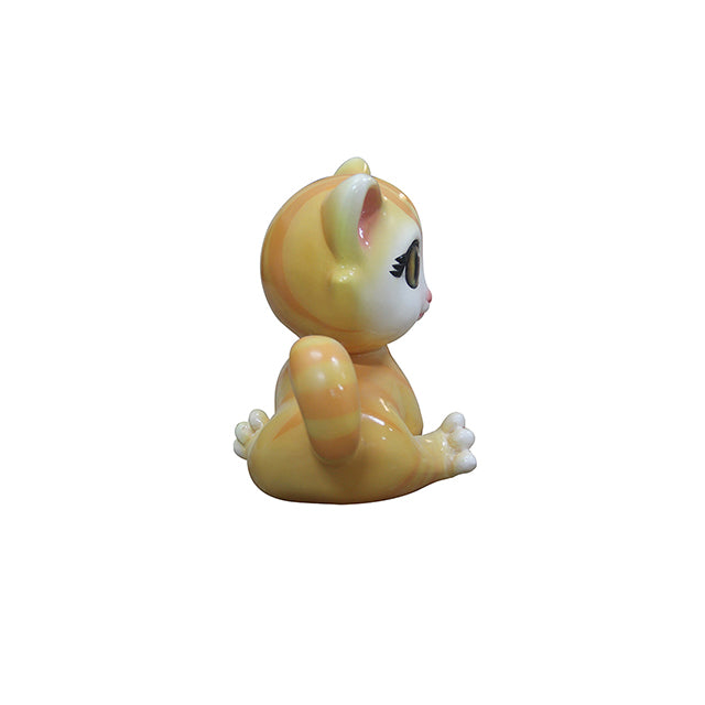 Yellow Comic Cat Life Size Statue