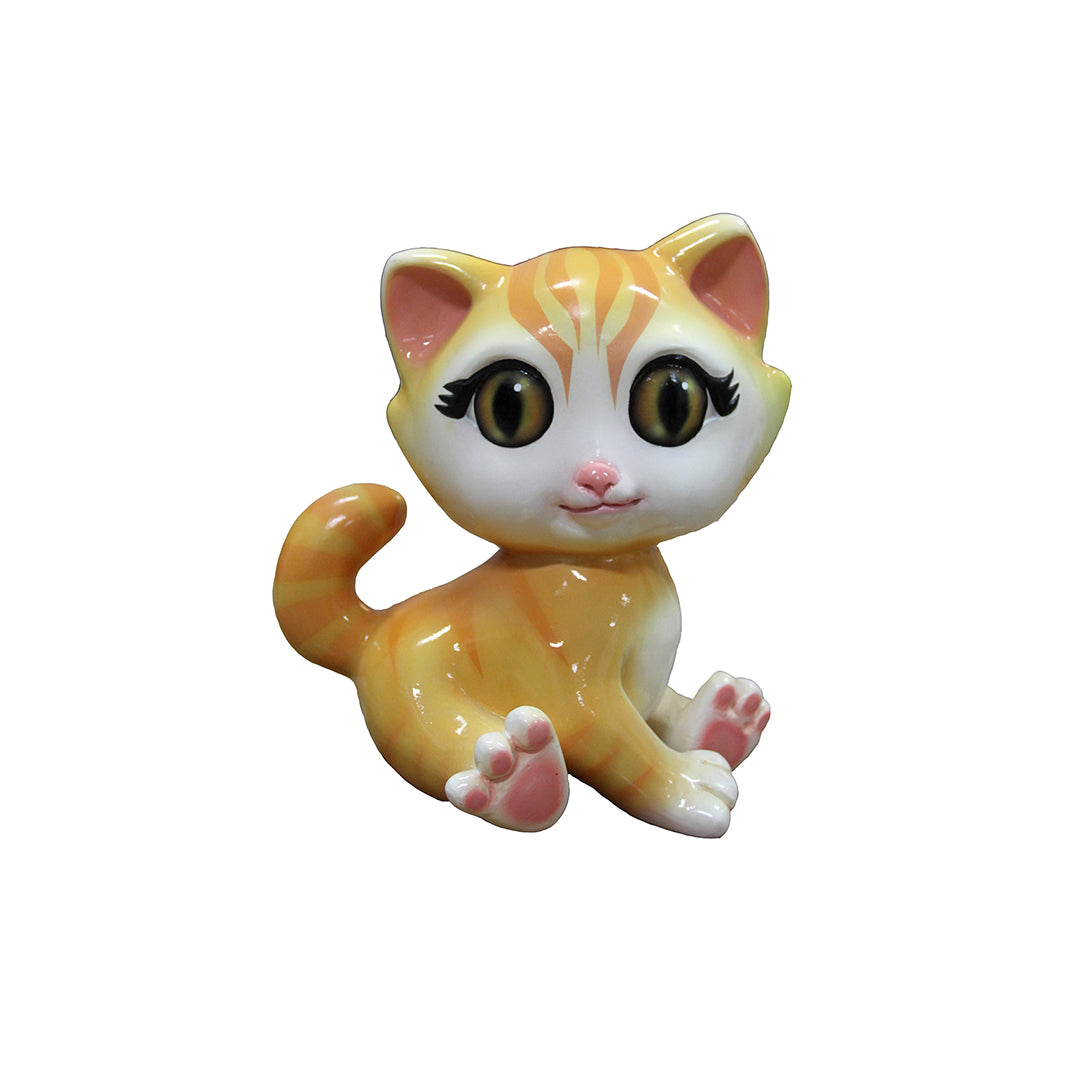 Yellow Comic Cat Life Size Statue