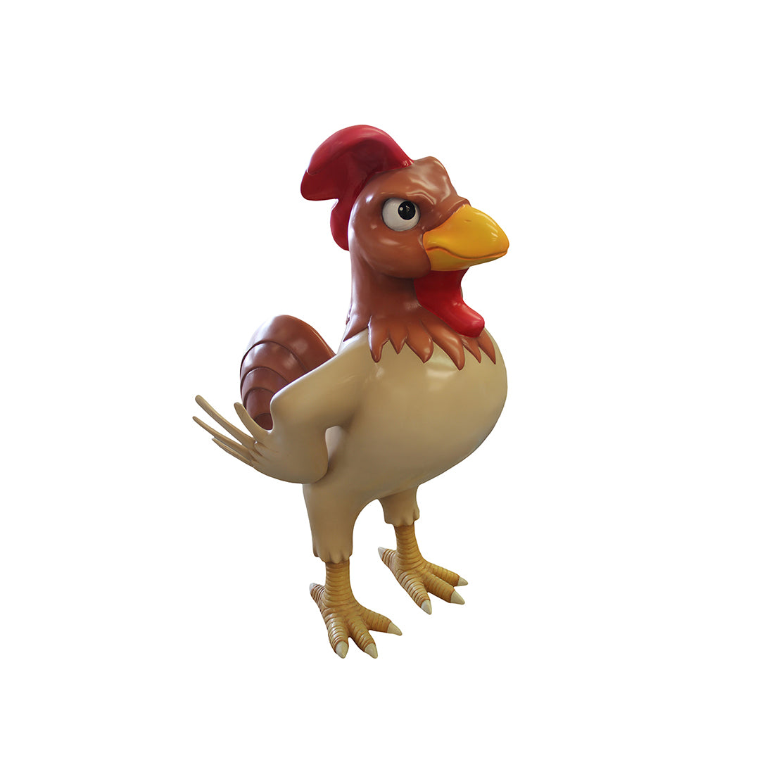 Comic Rooster Angry Bruno Life Size Statue
