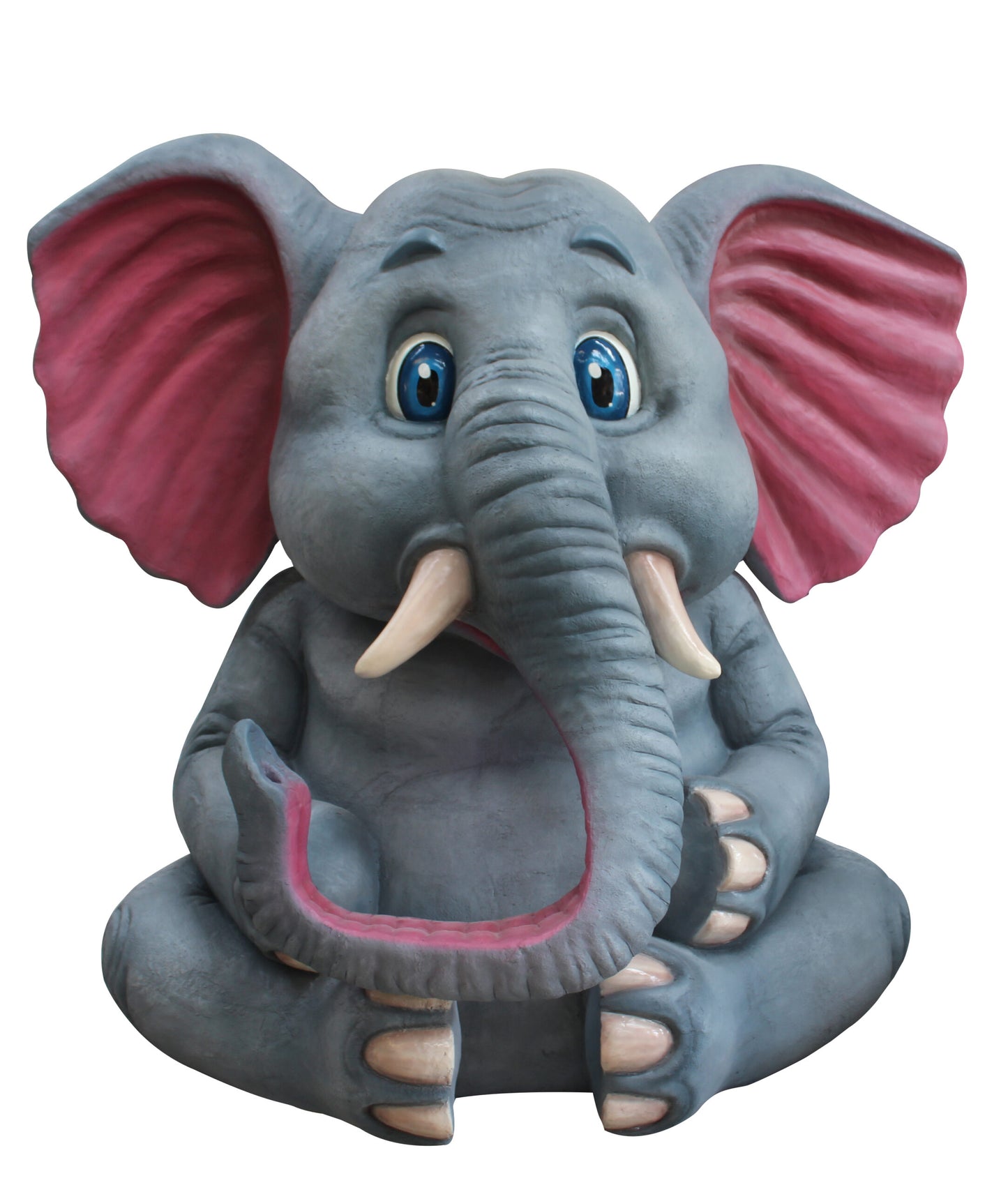Comic Elephant Sitting Photo Op Statue