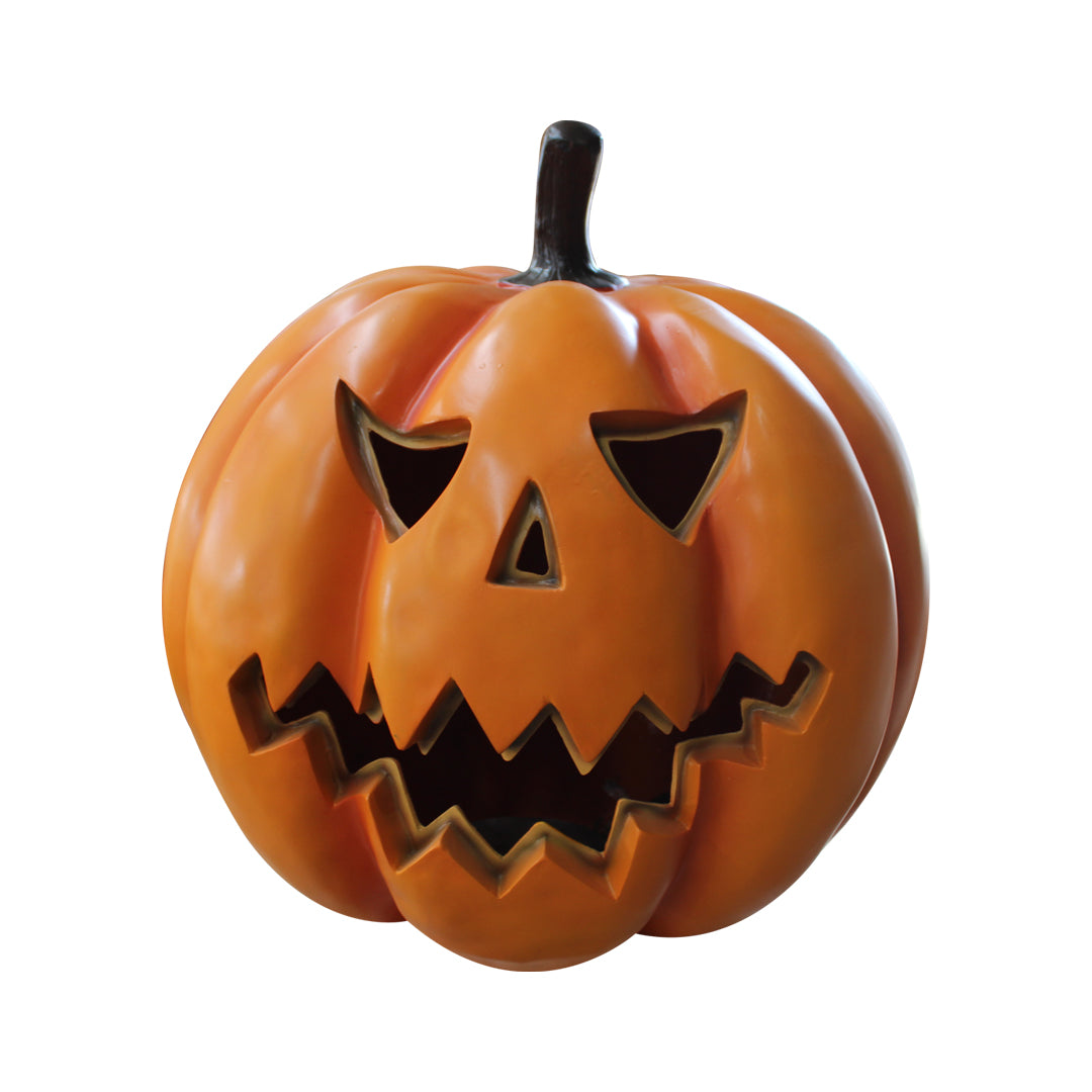Carved Face Pumpkin Over Sized Statue