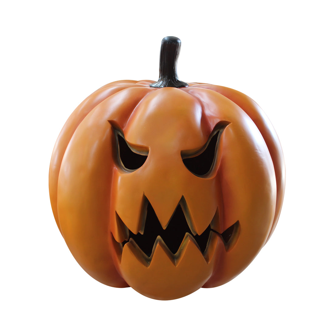 Carved Face Pumpkin Over Sized Statue
