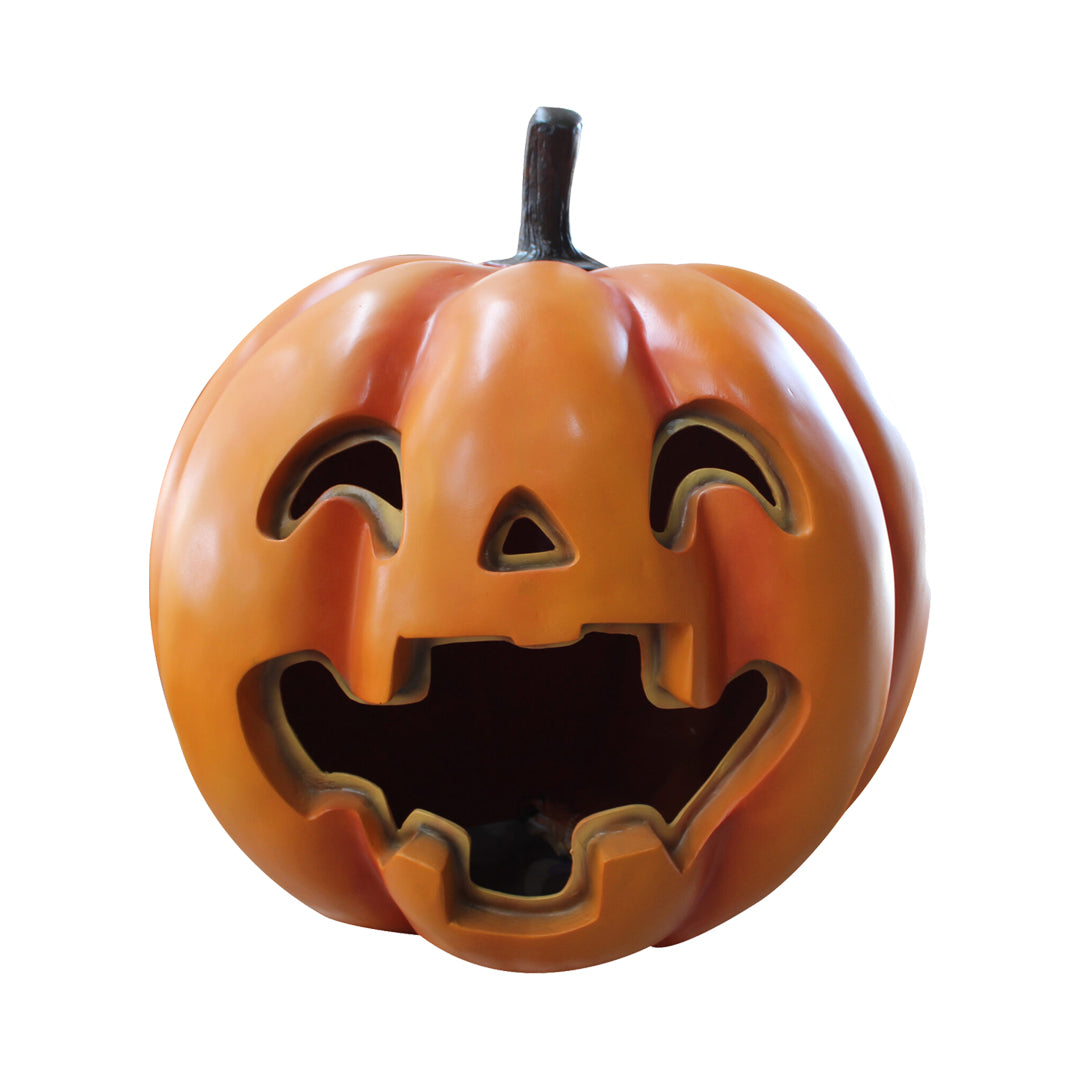 Carved Face Pumpkin Over Sized Statue