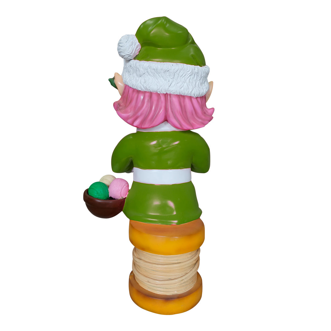 Elf Girl Knitting Life Size Statue