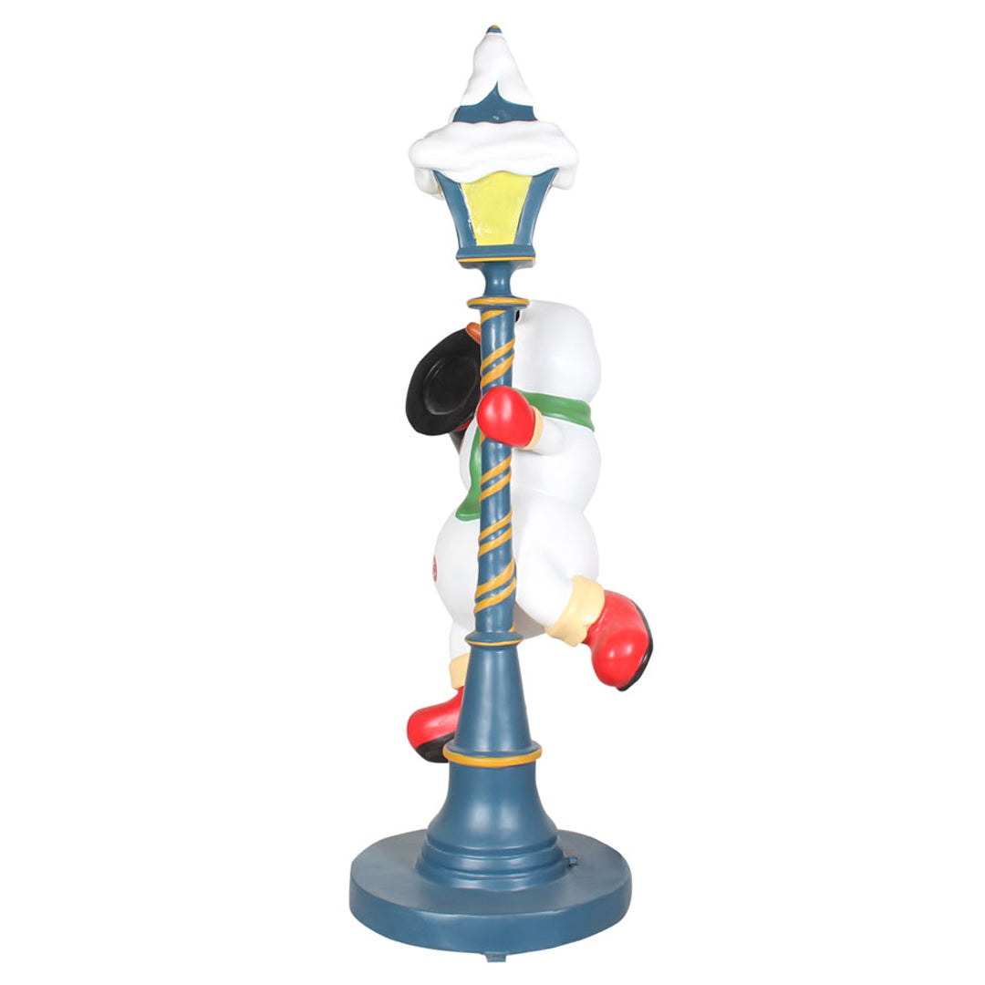 Snowman On Light Post Over Sized Statue