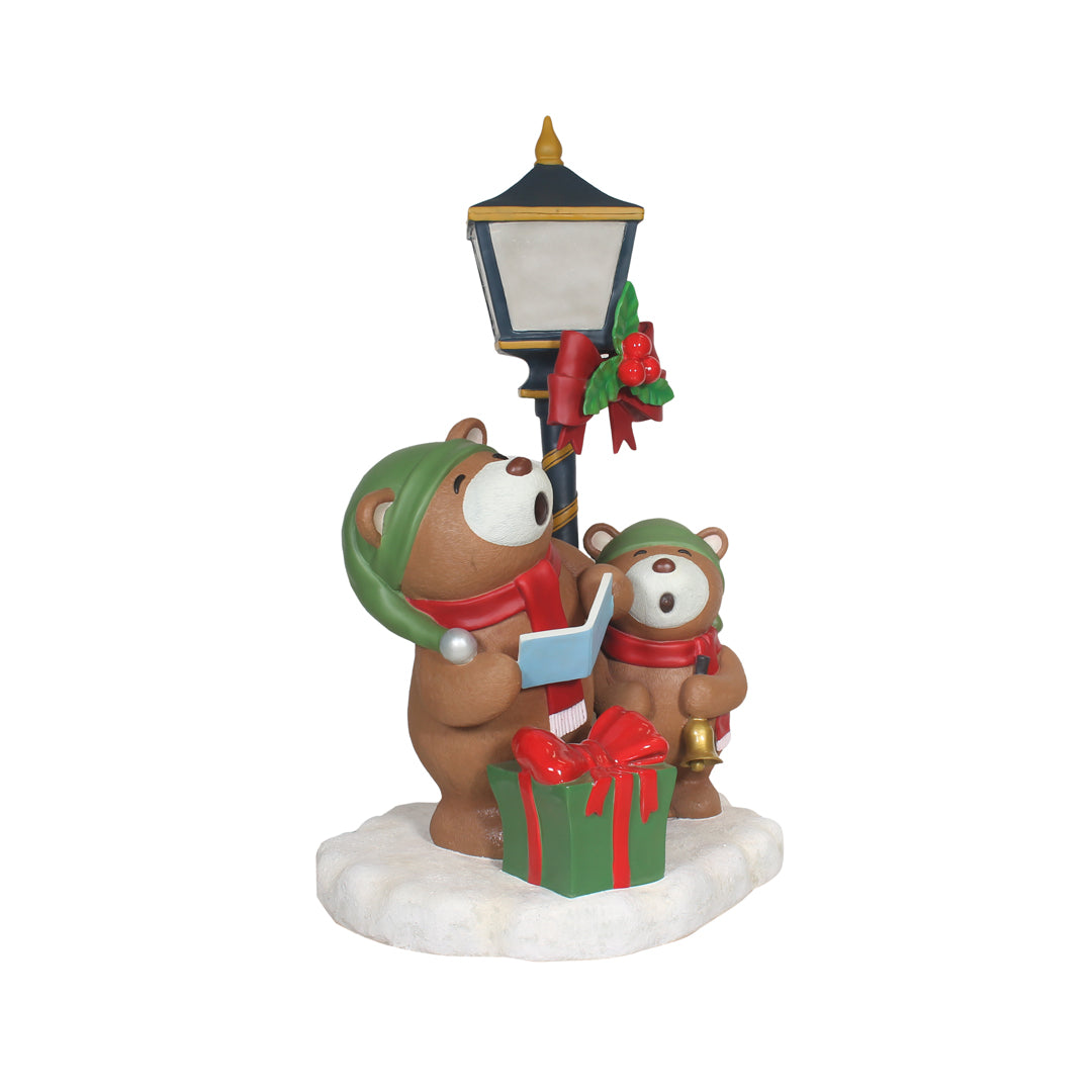 Christmas Caroler Teddy Bears Over Sized Statue