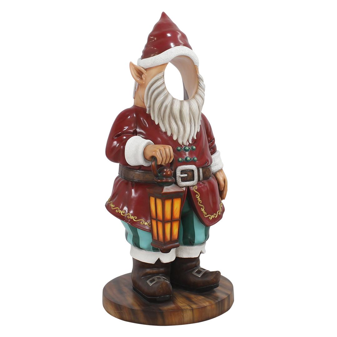 Gnome With Lantern Photo Op Statue