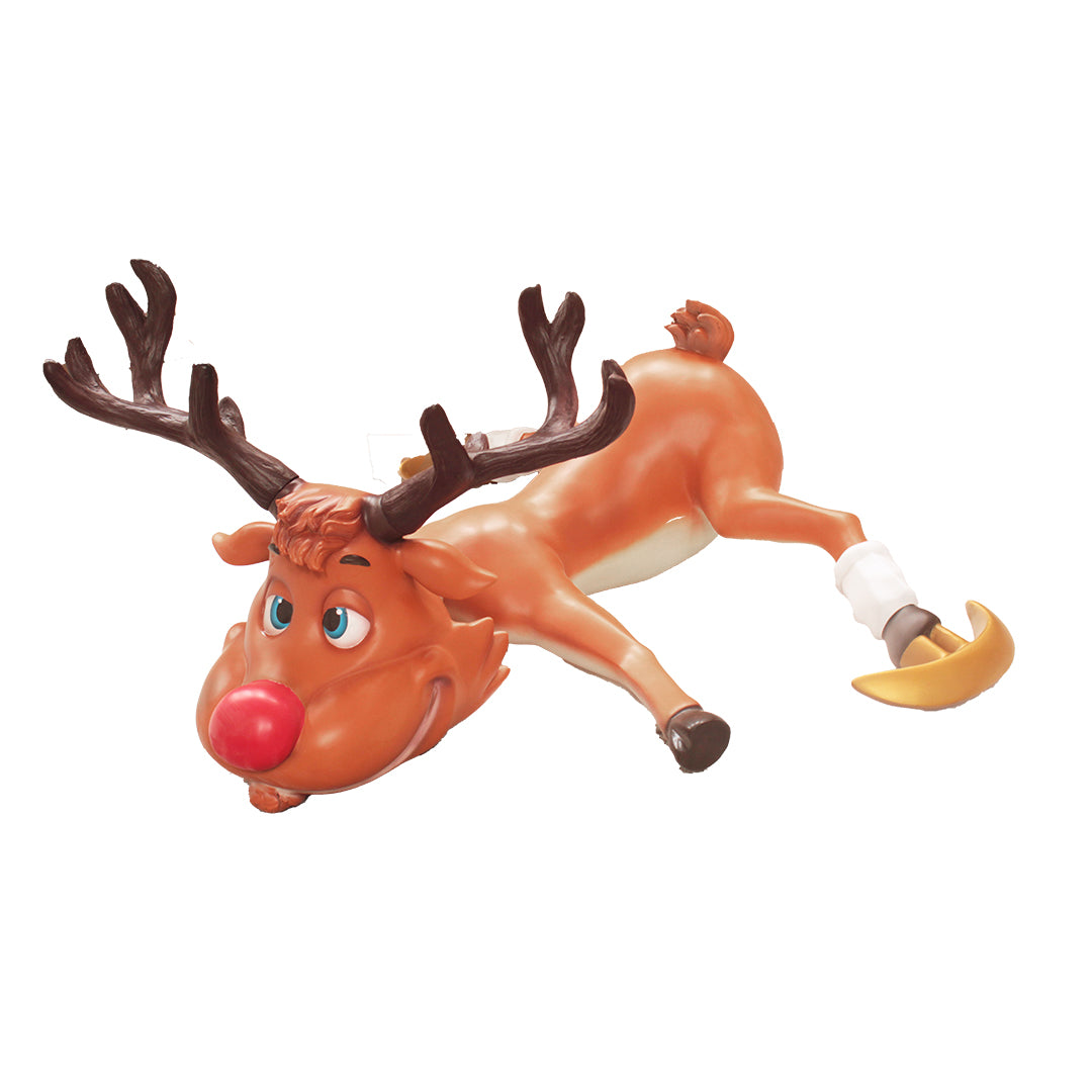 Reindeer Rudolph Skating Life Size Statue