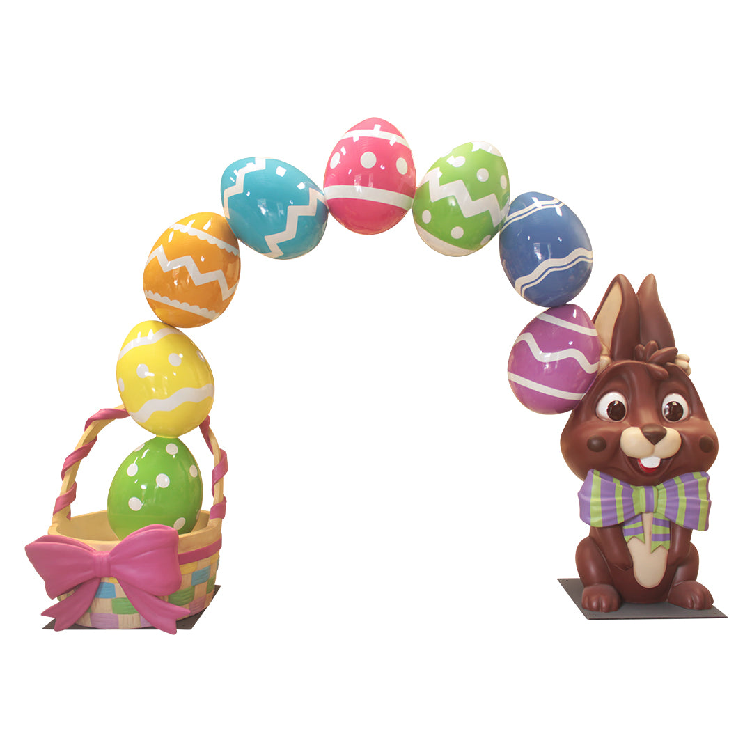 Easter Egg Bunny Archway Over Sized Statue