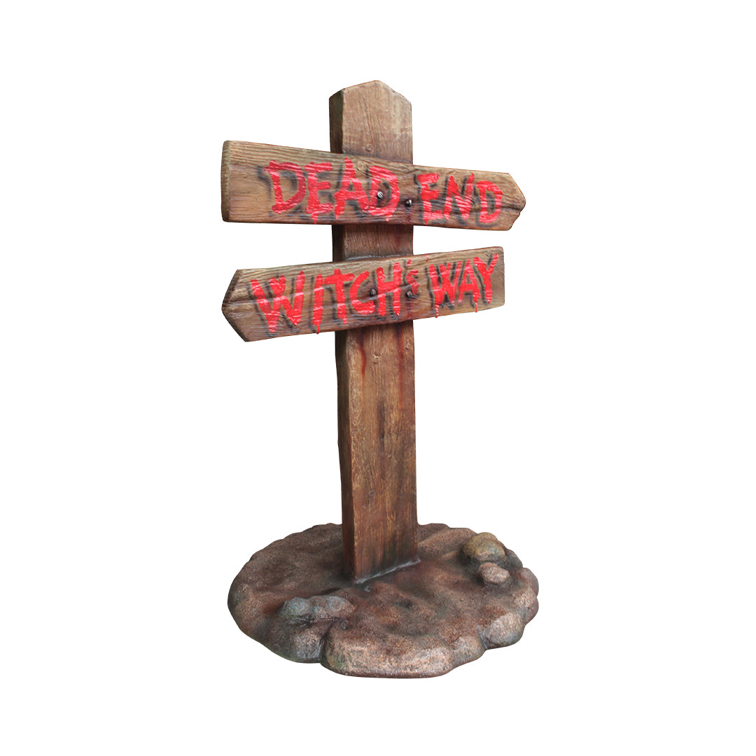 Sign Dead End Halloween Over Sized Statue