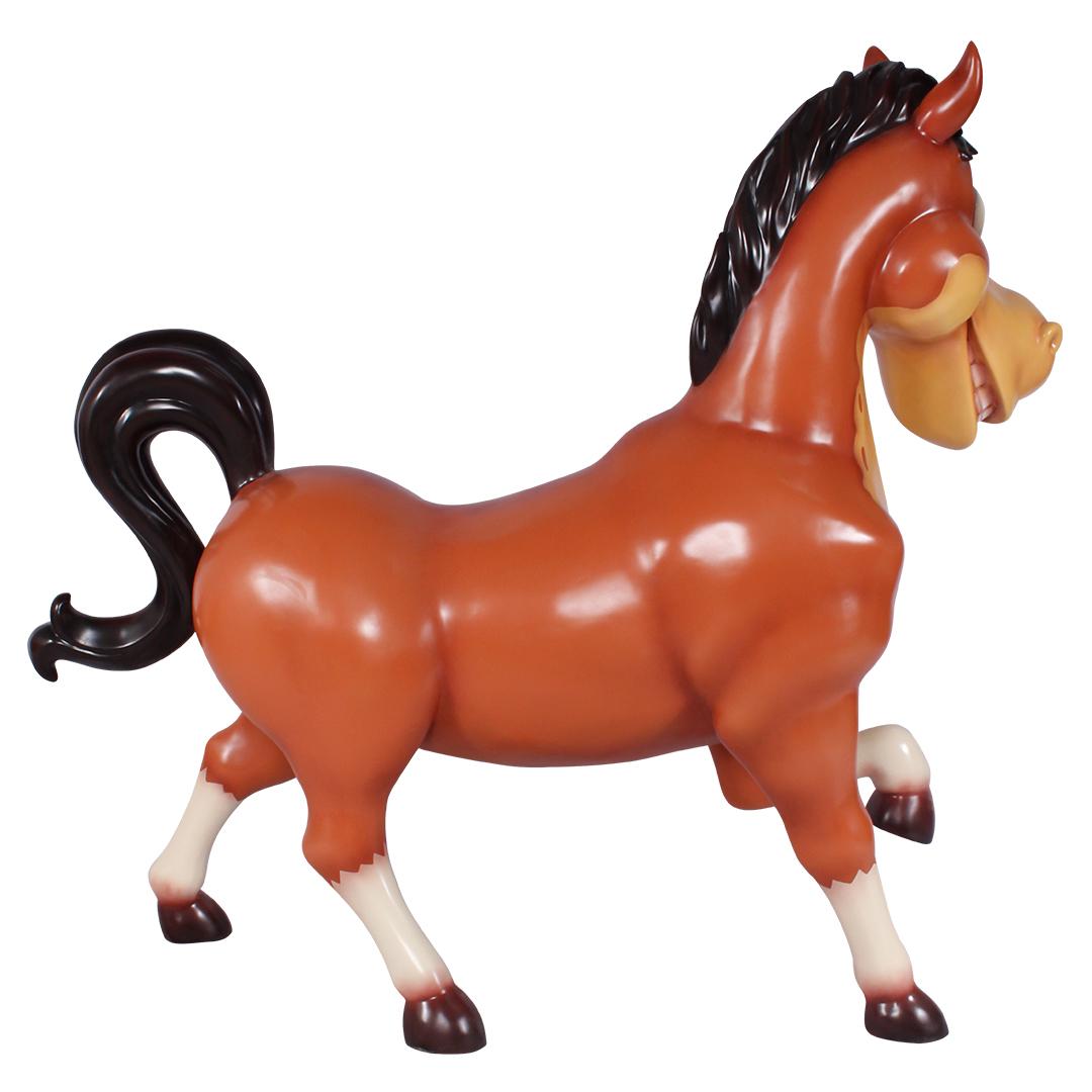 Comic Horse Prancing Life Size Statue