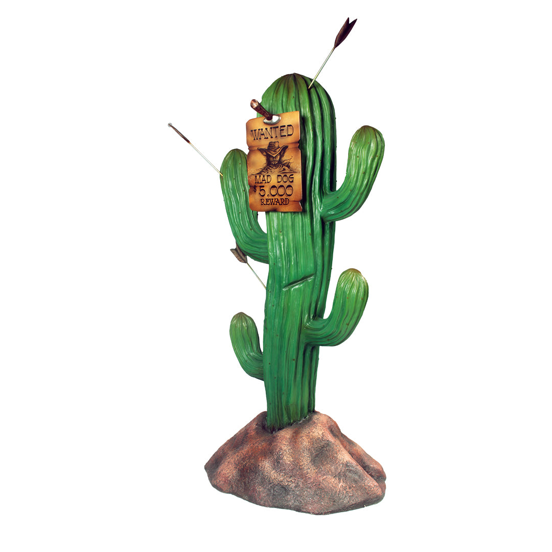 Western Wanted Cactus Life Size Statue