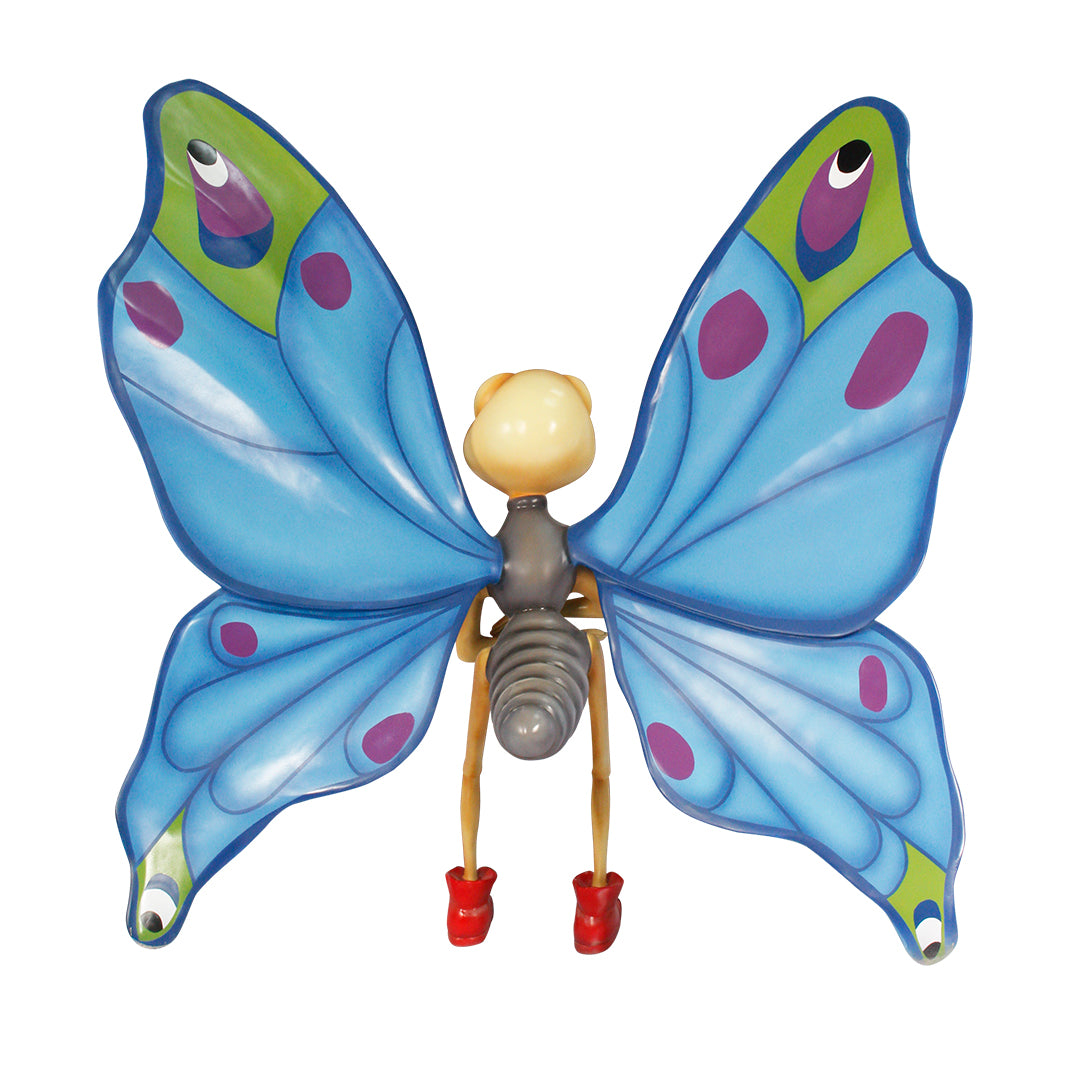 Comic Butterfly Arms Crossed Over Sized Statue
