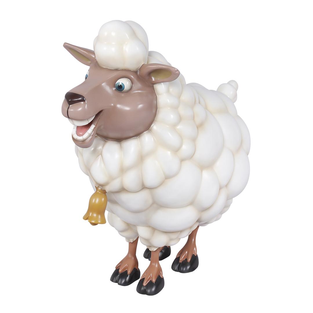 Comic Sheep Bell Life Size Statue