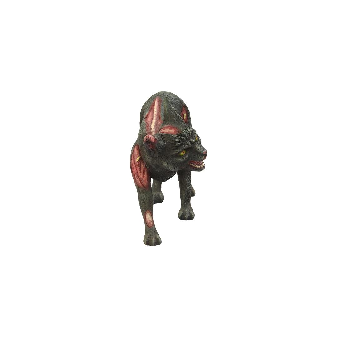 Skeleton Undead Cursed Cat Life Size Statue