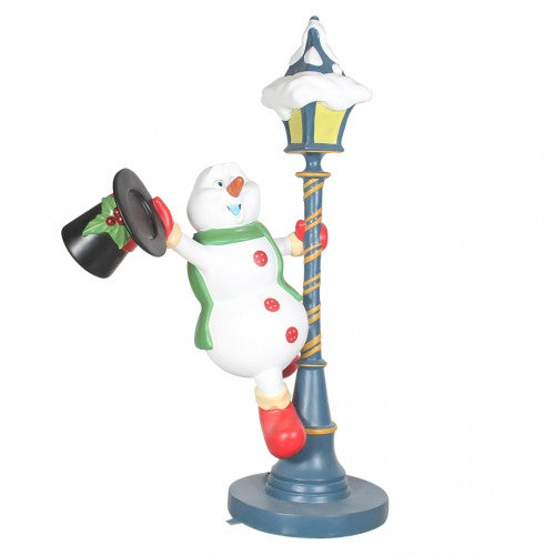 Snowman On Light Post Over Sized Statue