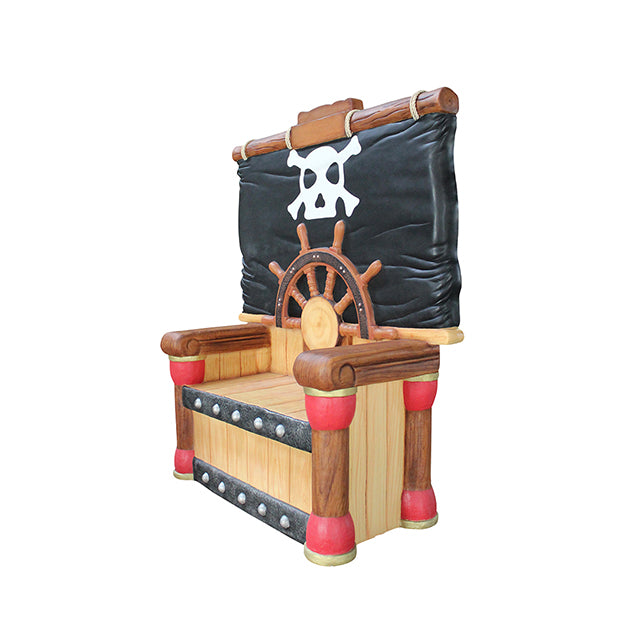 Comic Pirate Throne Chair Life Size Statue