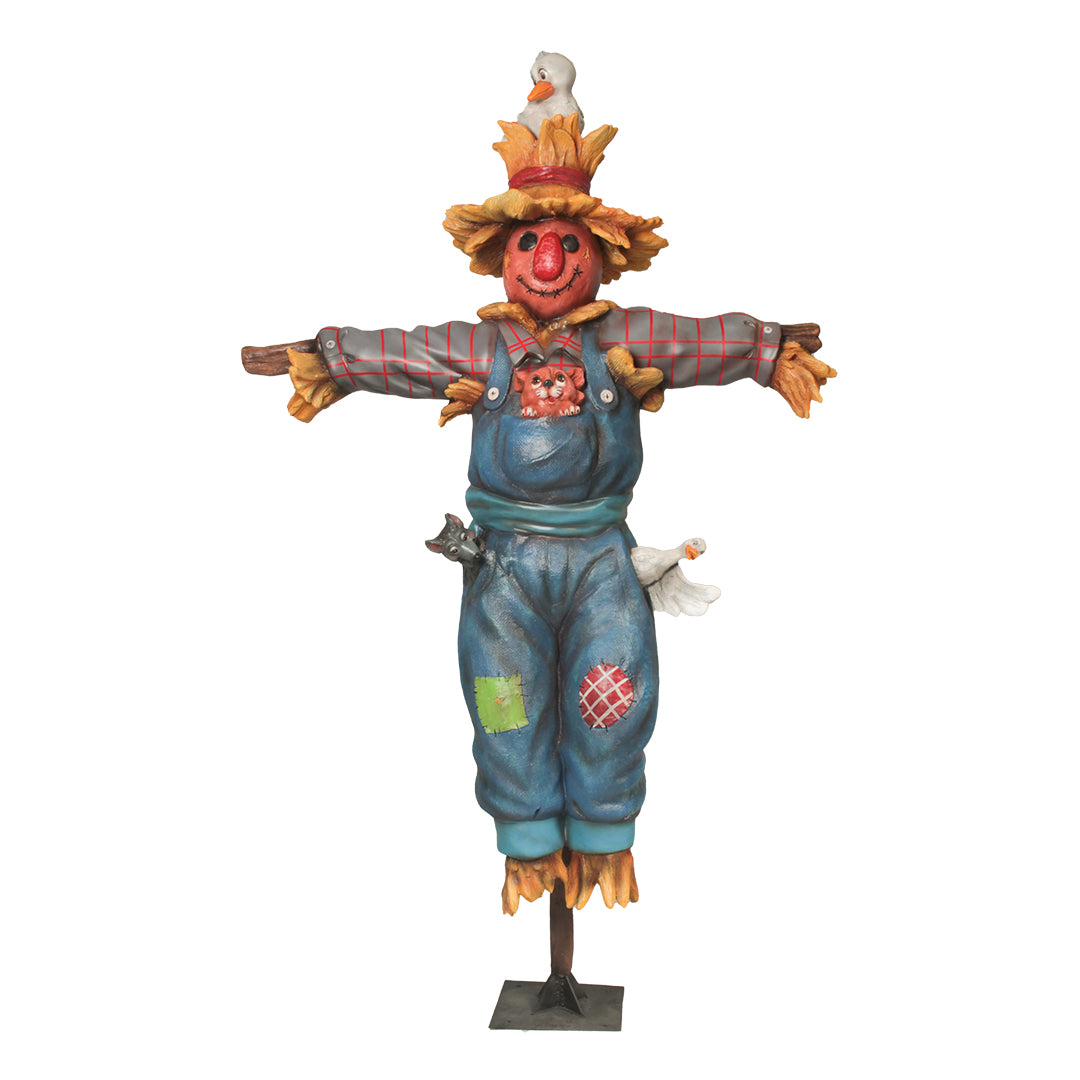 Comic Smiling Scarecrow Life Size Statue