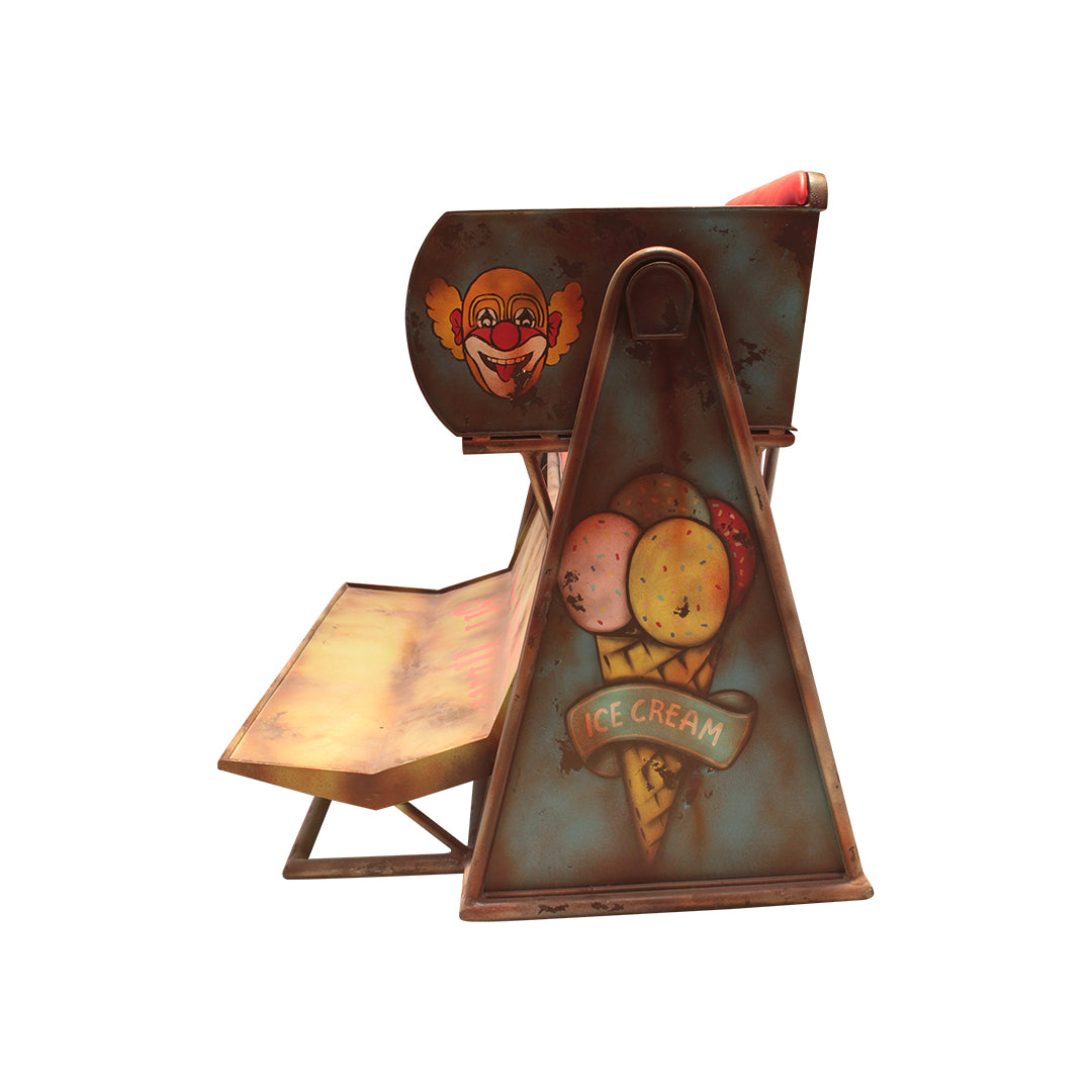 Metal Circus Carousel Bench Over Sized Statue