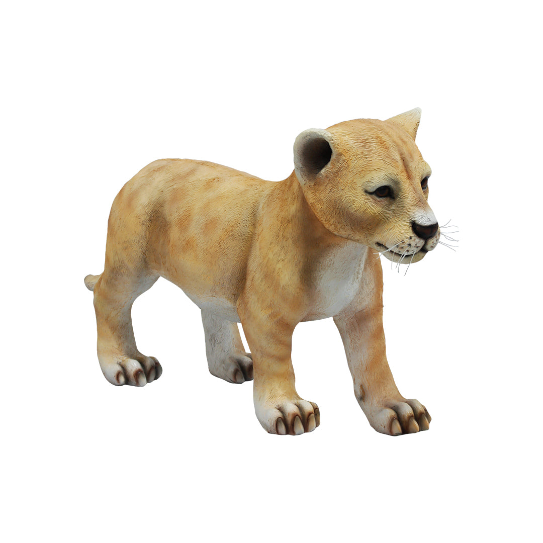 Lion Cub Walking Life Size Statue
